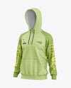 Men's Heather Hoodie Mockup - Half Side View
