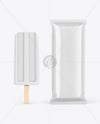 Glossy Flow Pack W/ Ice Cream Mockup