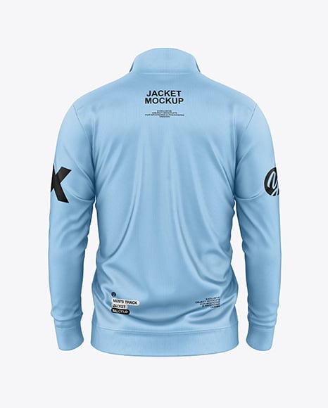 Long Sleeve Track Jacket Mockup - Back View