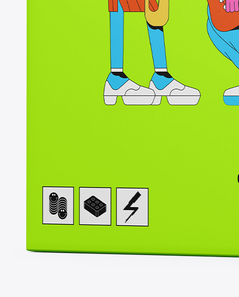 Paper Hanging Box Mockup – Half Side View