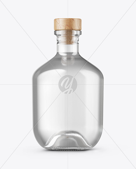 Glass Dry Gin Bottle Mockup
