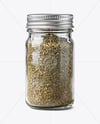 Glass Spice Jar with Thyme Mockup