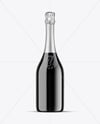 Dark Glass Champagne Bottle Mockup