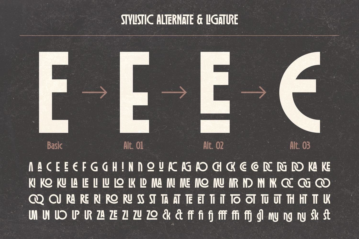 Robinco - Modern Ligature Art Deco Style Font