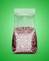 Transparent Package with Beans Mockup