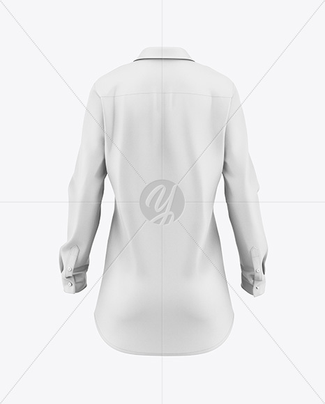 Women's Long Sleeve Shirt Mockup - Back View