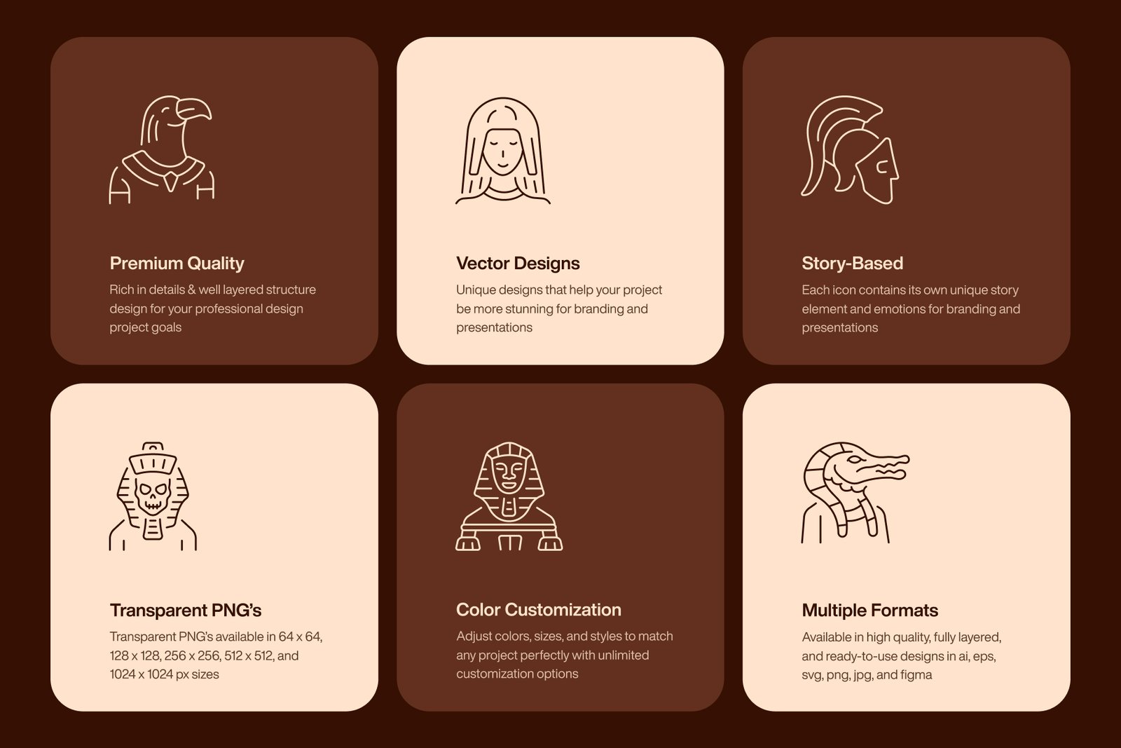 Egypt Icon Art Set
