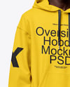 Black Man Wearing Hoodie and Bandana Mockup