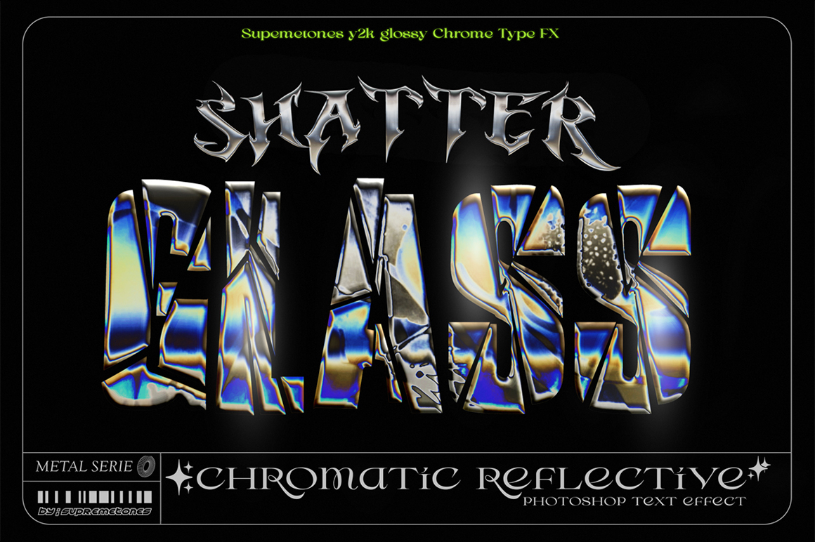 3D Chromatic Reflective Photoshop Text Effects
