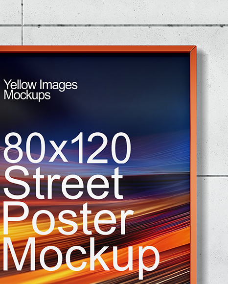 Framed Poster on a Wall Mockup