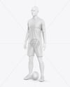 Full Soccer Kit w/ Mannequin Mockup - Half Side View