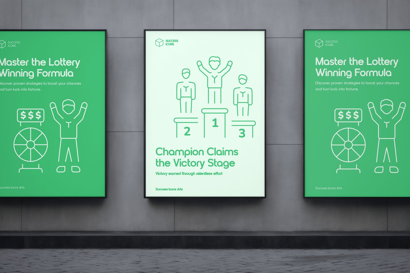 Success Icon Art Set