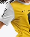 Woman Wearing Soccer Jersey and Shorts Mockup