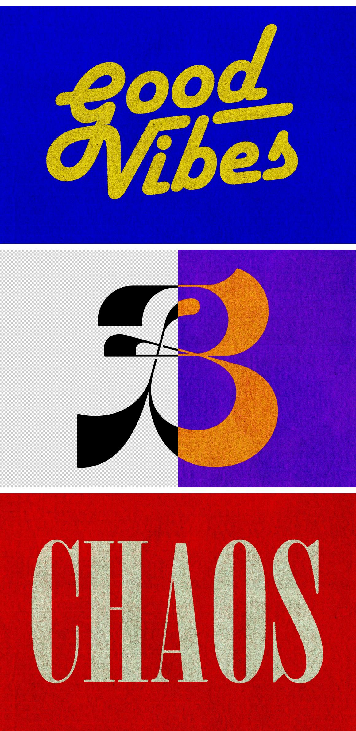 Vintage Press Text Template