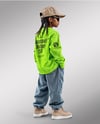 Black Boy with Braids Wearing Sweatshirt and Baseball Cap Mockup