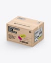 Cardboard Box Mockup – High Angle Side View