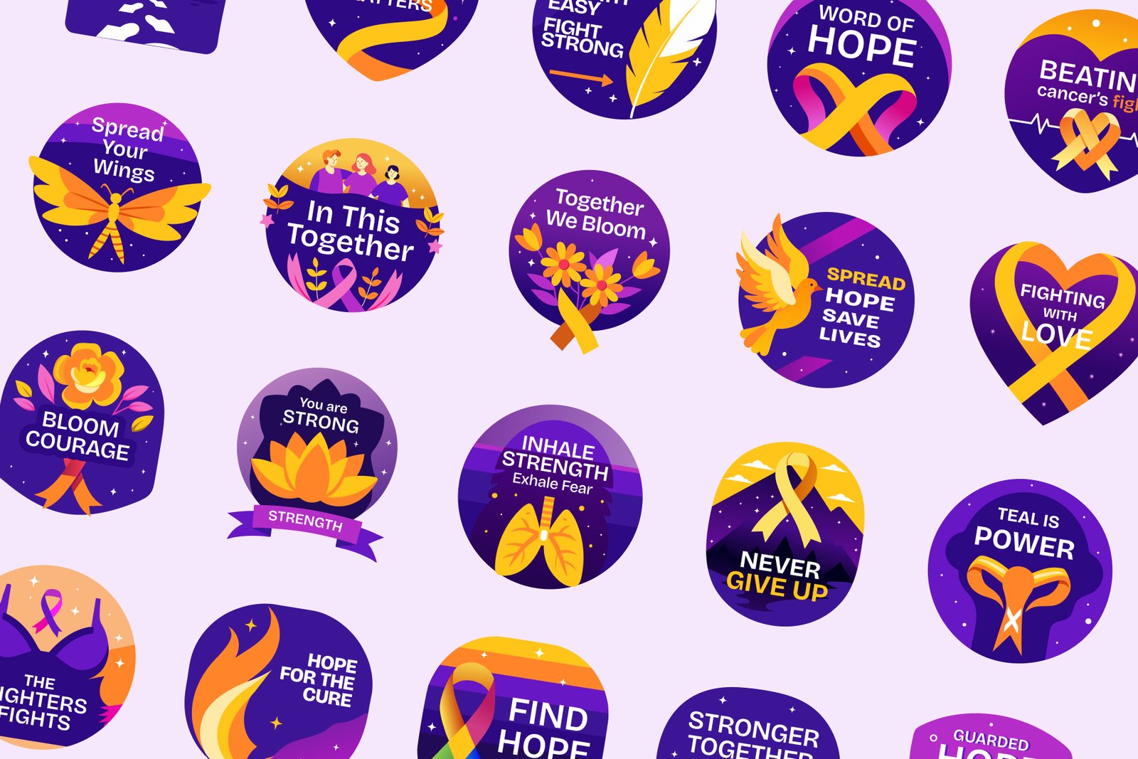 Cancer Awareness Stickers