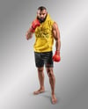 Male UFC Fighter Wearing Sleeveless Hoodie and Shorts Mockups