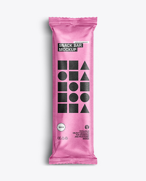 Kraft Paper Snack Bar Mockup