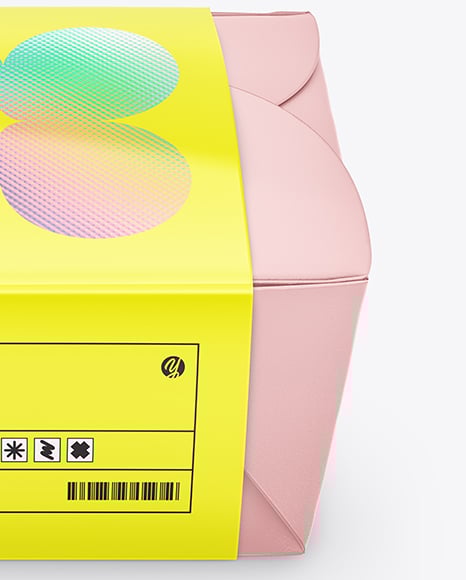 Paper Box in Glossy Sleeve Mockup