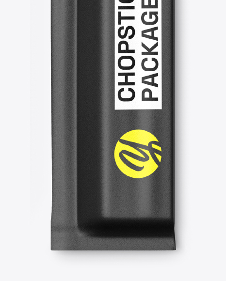Plastic Chopsticks with Paper Package Mockup