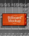 Street Billboard on a Wall Mockup