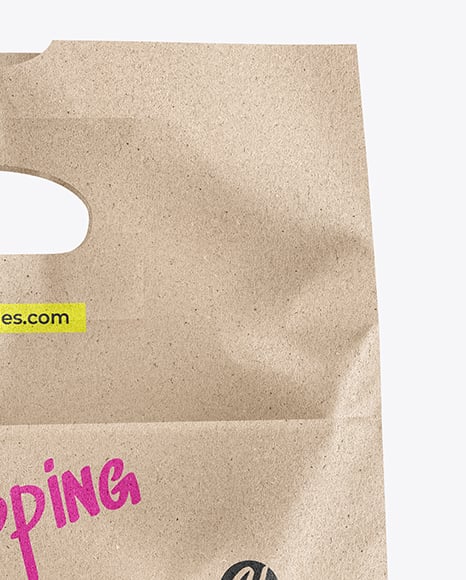 Kraft Paper Bag Mockup - Front View