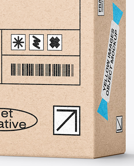 Kraft Paper Box w/ Hang Tab Mockup