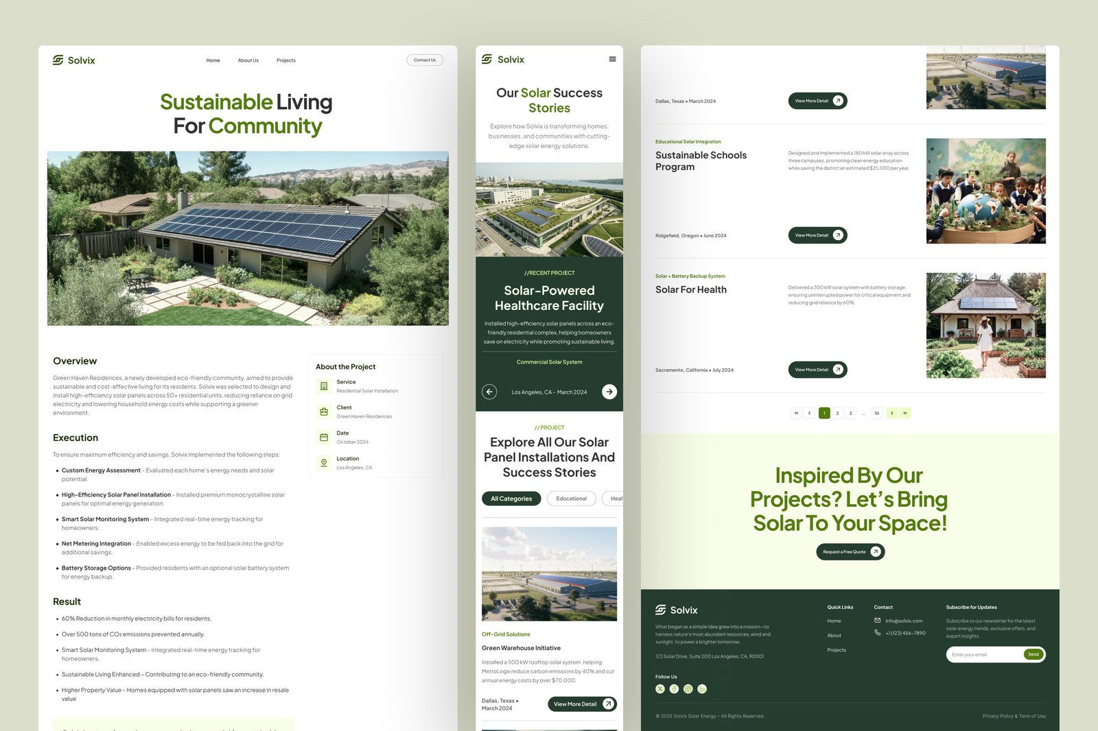 Solvix - Solar Panel Website