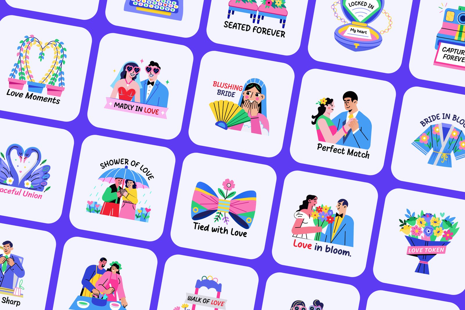 Wedding Stickers Set