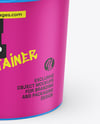 Matte Plastic Bucket with Handle Mockup