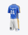 Soccer Kit Mockup - Back Half Side View