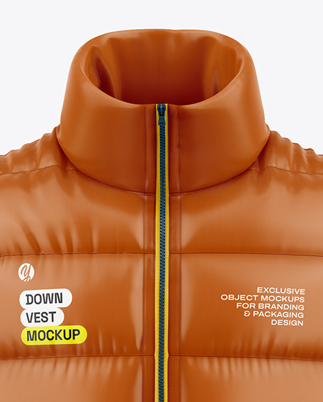 Glossy Down Vest Mockup