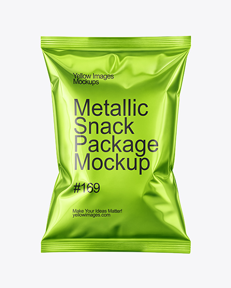 Metallized Snack Package Mockup - Potato mockup