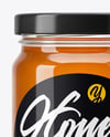 Clear Glass Jar with Heather Honey Mockup