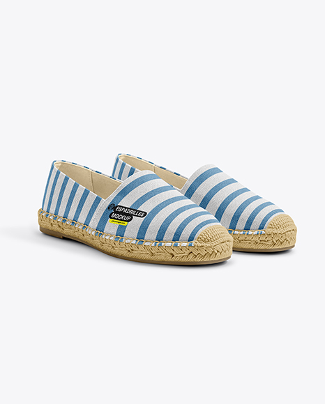 Pair of Women's Espadrilles Mockup - Canvas mockups
