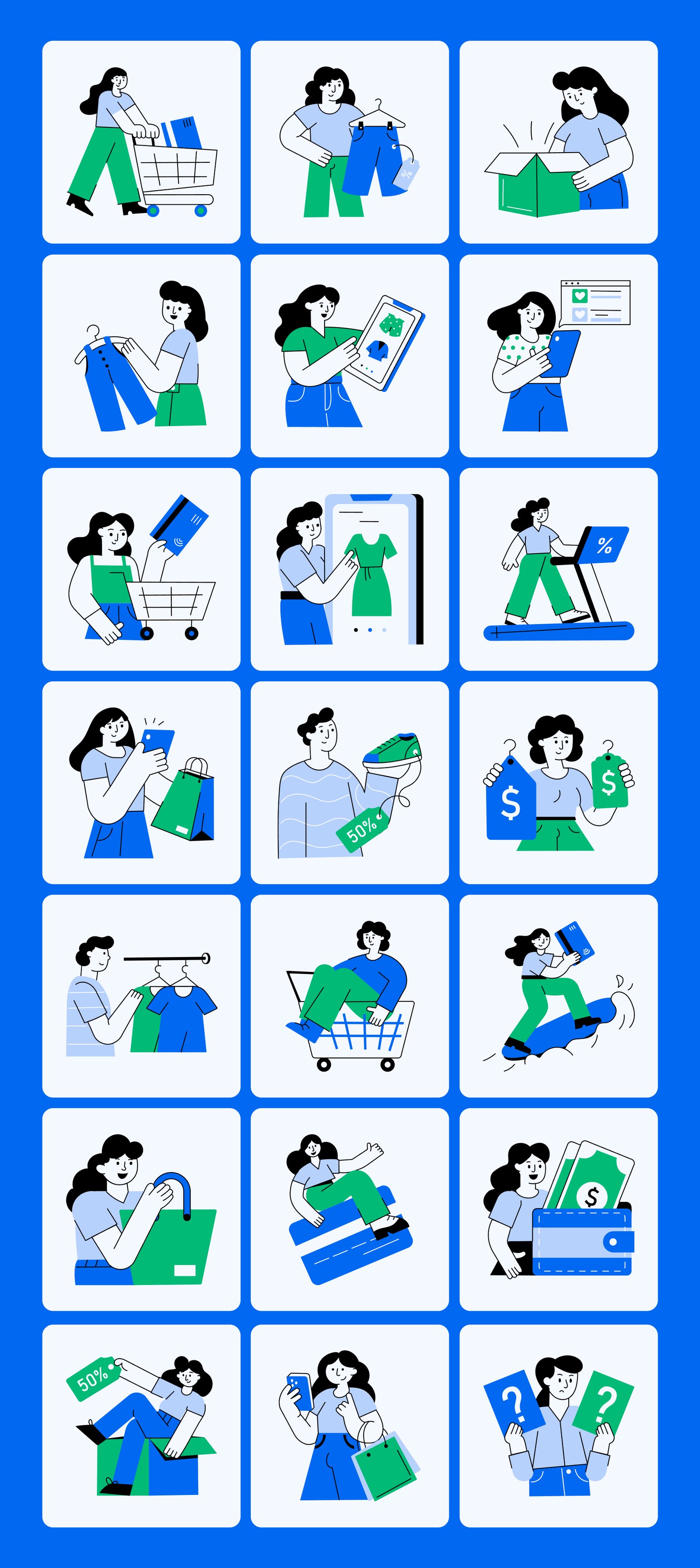 Shopping Illustration Art