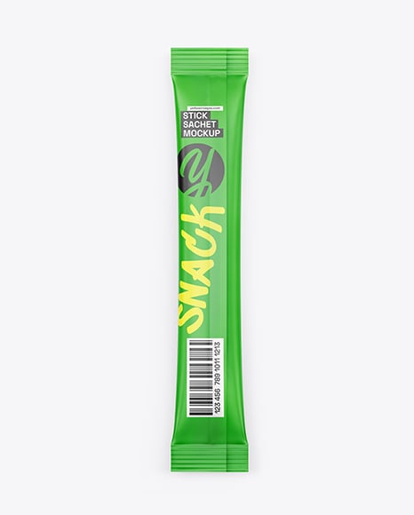 Matte Stick Sachet Mockup - Stick pack mockup