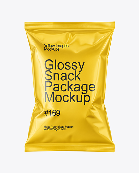 Glossy Snack Package Mockup - Potato mockup