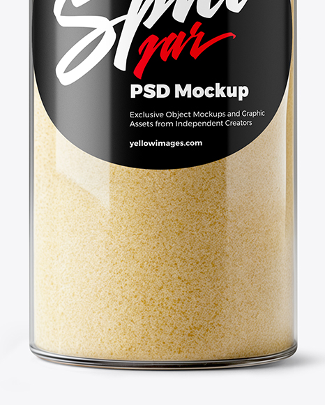 Plastic Spice Jar with Onion Powder Mockup