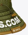 Twill Bucket Hat Mockup - Back Half Side View