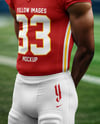 A Man Wearing a Full American Football Kit Mockup