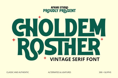 Choldem Rosther - Vintage Serif Display Font