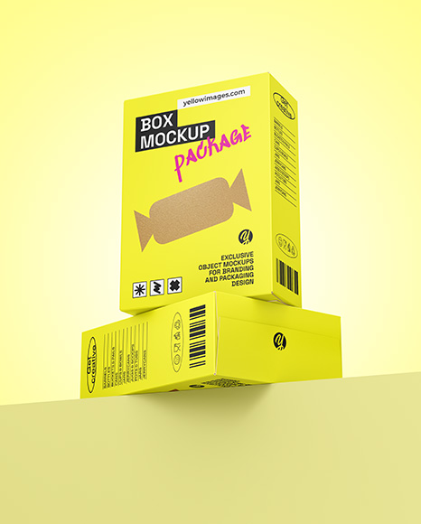 Two Paper Boxes Mockup