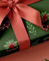 Christmas Gift Box with Pink Bow Mockup