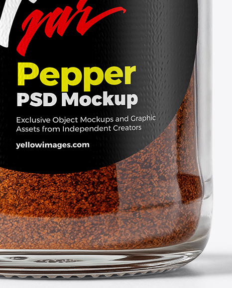 Glass Jar with Chili Powder Mockup