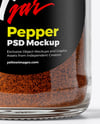 Glass Jar with Chili Powder Mockup
