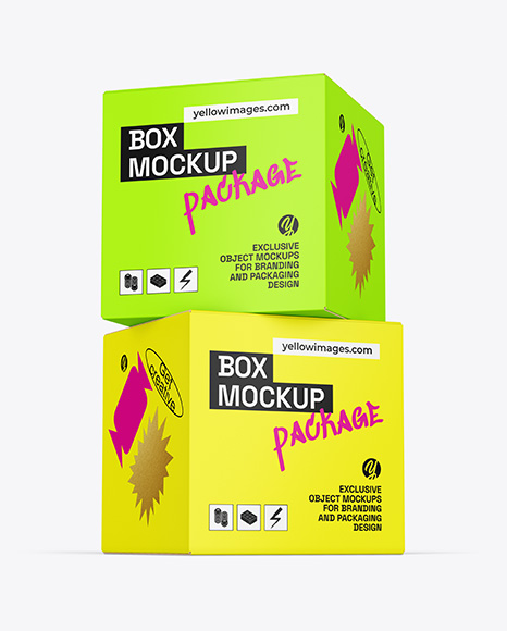 Two Paper Boxes Mockup
