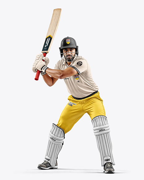 Indian Man Wearing Full Cricket Kit Mockup - Free+Mockups+Men+s+Full+Soccer+Goalkeeper+Kit+with+Pants+...