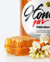 Glass Jar with Acacia Honey Mockup